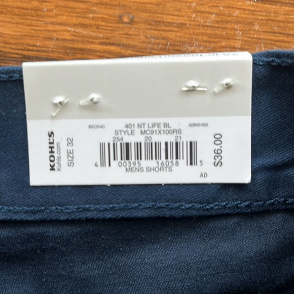 Croft & Barrow Men's Navy Cargo Shorts - Picture 5 of 10